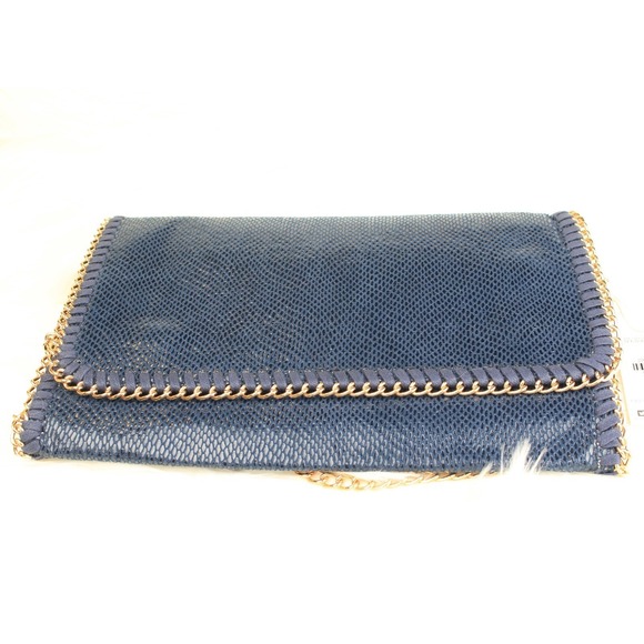 Urban Expressions NWT Luxury Clutch Reptile Chain Handcrafted Vegan Leather $65 - Picture 4 of 12